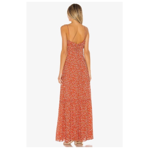 DIVINE HERITAGE / Revolve Sweet Virginia Ditsy Maxi Dress Floral RED - XS S or M - Picture 6 of 6